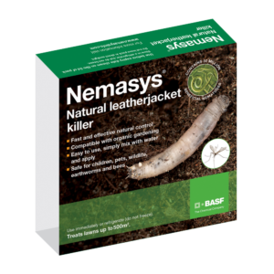 Pack of Nemasys Leatherjacket Killer nematode treatment for crane fly larvae in lawns