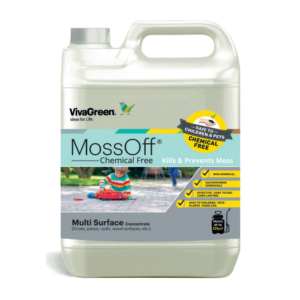 5 litre bottle of MossOff Multi Surface moss and algae killer for hard surfaces