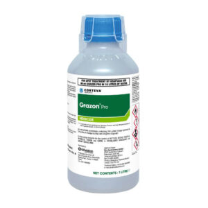 1 litre bottle of Grazon Pro selective herbicide for grassland and paddocks