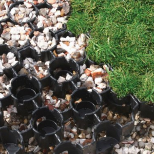 BodPave 85 recycled HDPE porous paving grid with grass infill