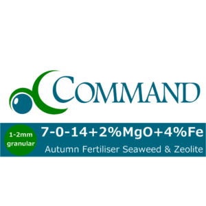 20kg bag of Command Autumn Fertiliser 7-0-14 with seaweed and zeolite
