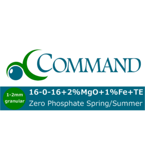20kg bag of Command Zero Phosphate 16-0-16 slow release spring and summer turf fertiliser