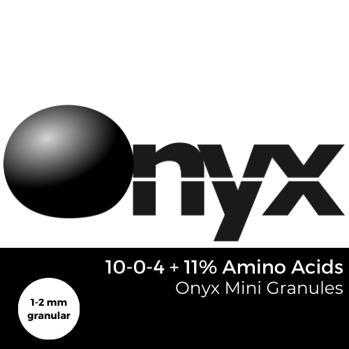 20kg bag of Onyx Mini 1-2mm organic granular bio-stimulant fertiliser