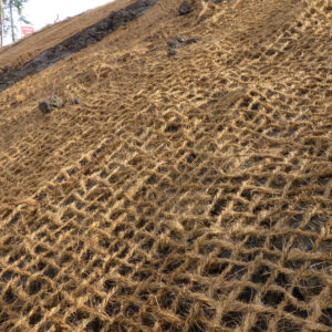 Roll of Geocoir 100% coir fibre erosion control mesh matting