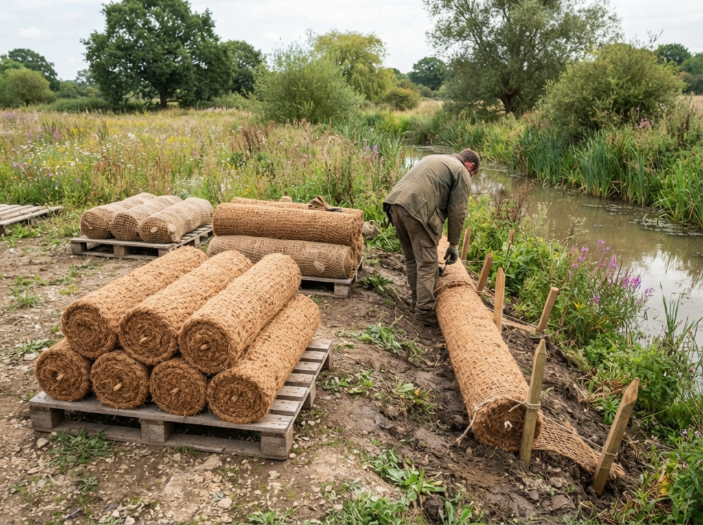 Photograph representing the Coir Rolls and Pallets range
