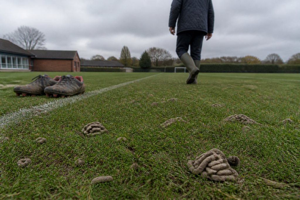 Worm casts on autumn turf: cultural measures to keep your surface clean