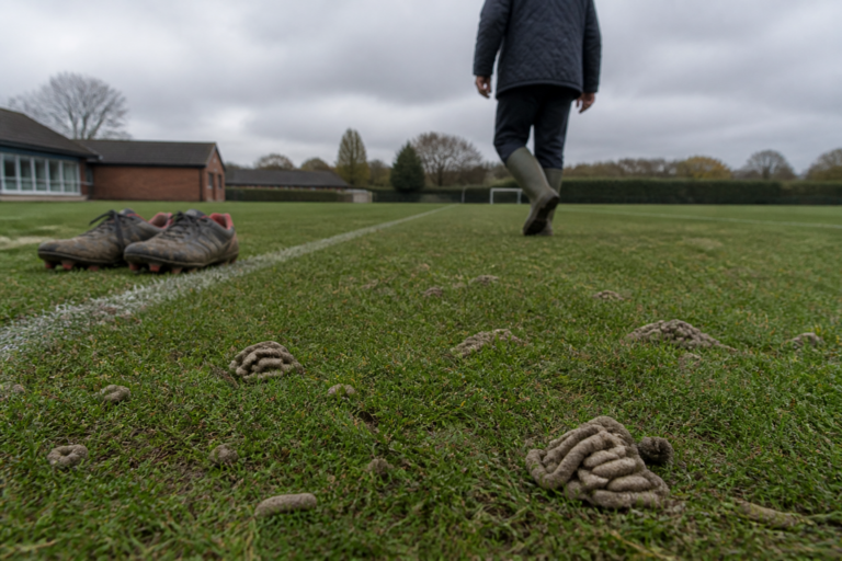 Worm casts on autumn turf: cultural measures to keep your surface clean