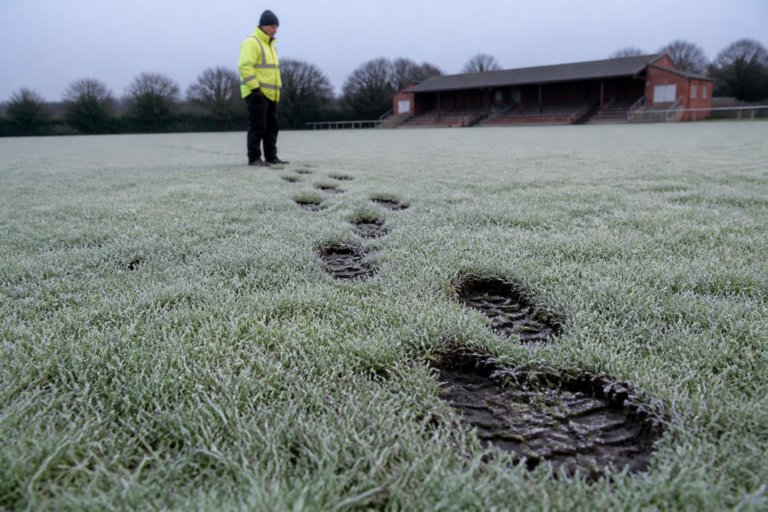 Frozen grass breaks rather than bends: ground rules for a holiday skeleton crew