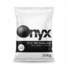 Photorealistic studio product photograph of the 20kg Onyx Regular Granular fertiliser bag on a seamless white background.